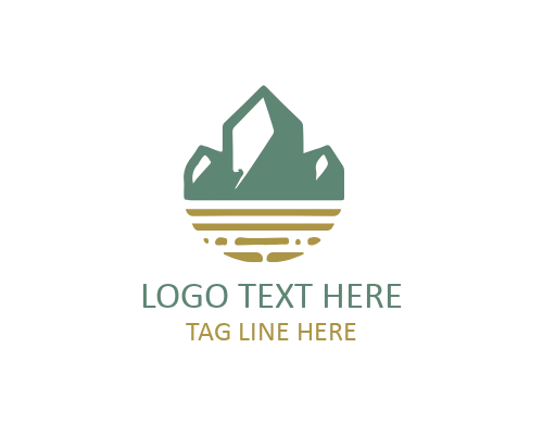 Pebble Flat Stone Logo for Minimalist and Modern Brands