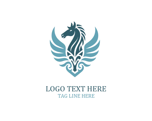 Pegasus Horse Wings Logo