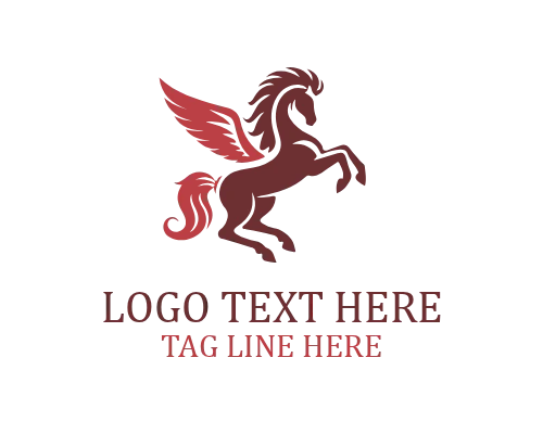 Pegasus Winged Horse Logo