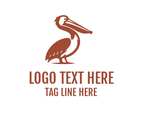 Pelican Coastal Line Art Logo