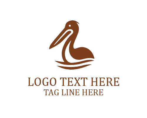 Pelican Heraldic Crest Logo