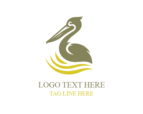 Pelican in Flight Logo for Travel, Freedom, and Wildlife Brands