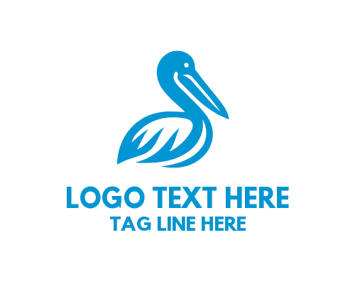 Pelican in Flight Wings Logo