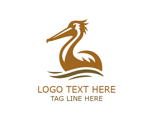 Pelican Pose Logo for Coastal, Wildlife, and Nature Brands