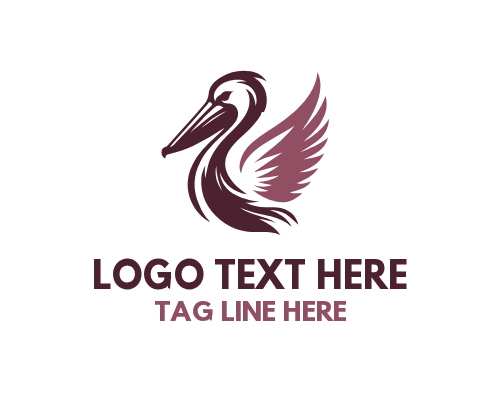 Pelican Wave Abstract Logo