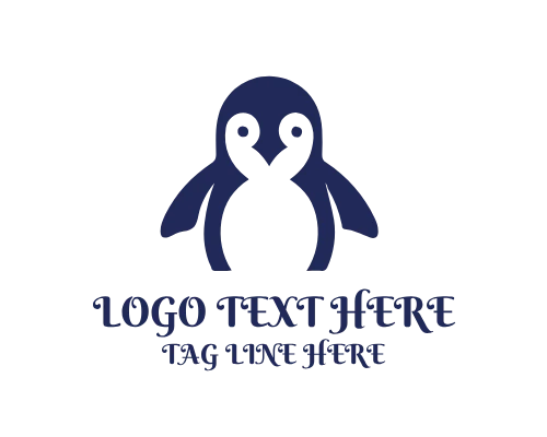 Penguin Black White Logo