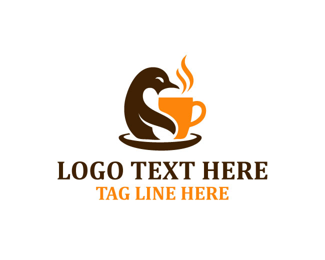 Penguin Coffee Cup Logo