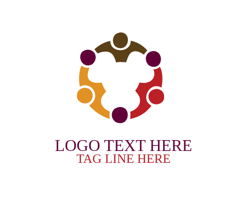 People Hand Circle Community Logo