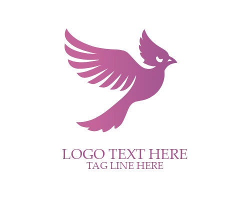 Flying Cardinal Bird Logo