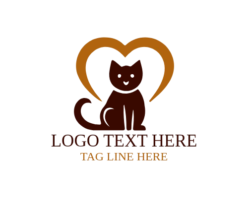 Pet Grooming Heart Logo
