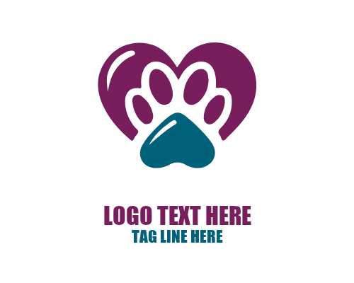 Pet Paw Care Symbol Logo