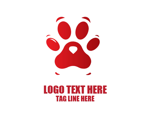 Pet Paw Red Logo