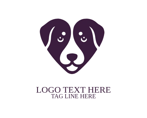 Pet love Dog Logo