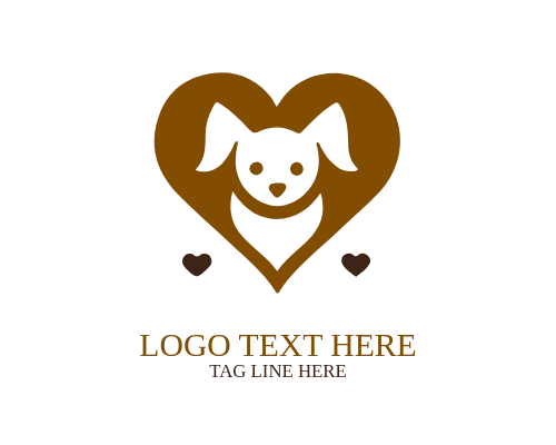 Pet love dog inside Logo