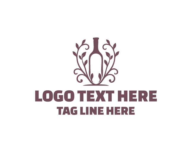 Floral Vineyard Wine Logo