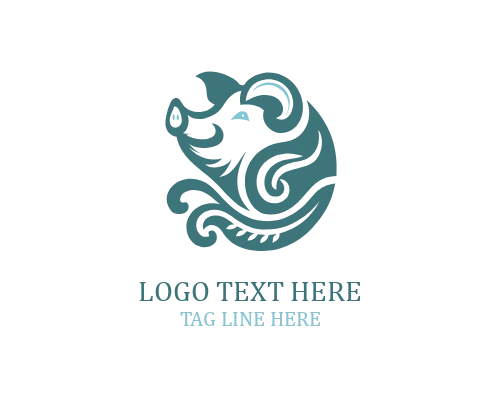 Pig Animal Icon Logo