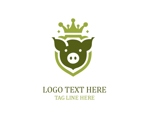 Pig Crest Shield Logo