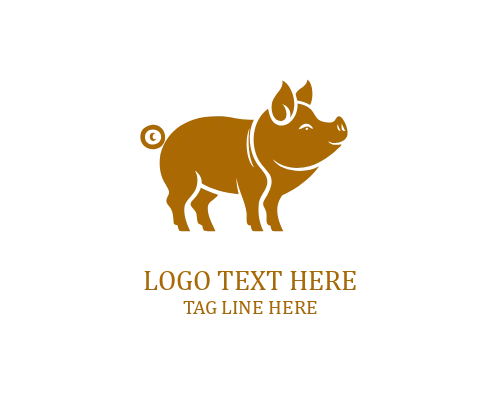 Pig Crown Badge Emblem Logo