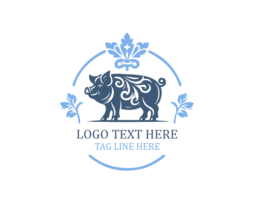  Pig Crown Flat Logo