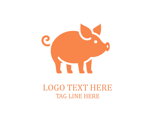  Pig Flat Design Logo