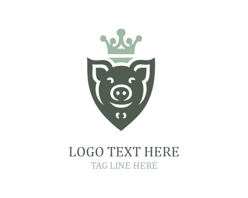 Pig Golden Crown Logo
