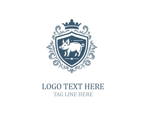  Pig Head Shield Logo