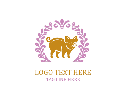 Pig King Face Logo