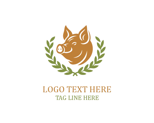 Pig King Mascot Logo