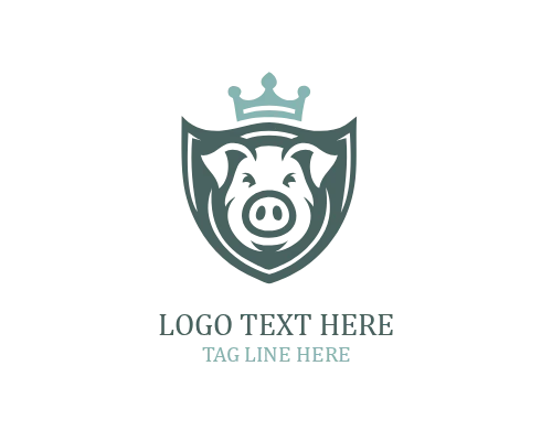 Pig Knight Shield Logo