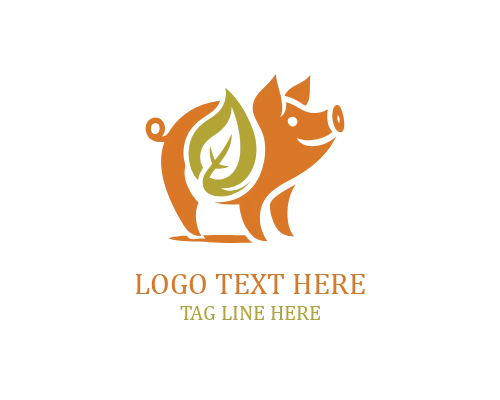  Pig Leaf Heart Logo