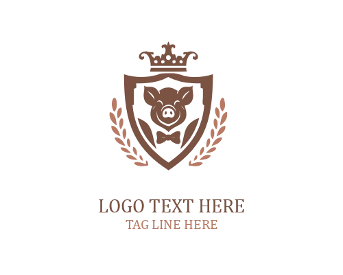  Pig Mascot Shield Logo