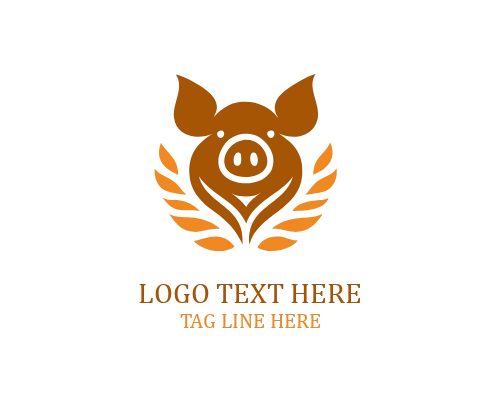 Pig Modern Mascot Logo