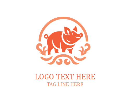  Pig Rounded Icon Logo