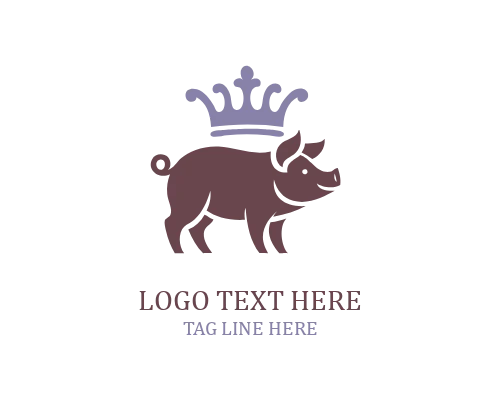 Pig Royal Mascot Logo