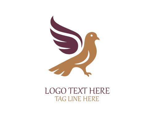 Pigeon Feather Emblem Logo for Elegant Lifestyle Brands