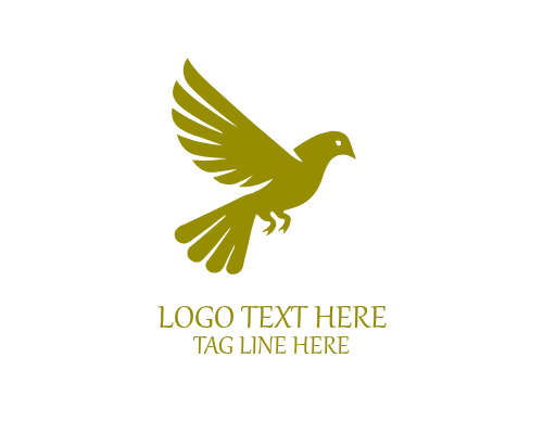 Pigeon Leaf Logo for Nature and Eco Lifestyle Brands