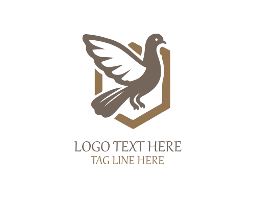 Pigeon Silhouette Logo for Bold Visual Branding
