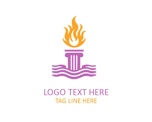 Pillar and Arch Frame Logo for Architecture Brands