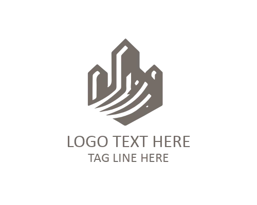  Pillars Flat Stone Logo for Architecture, Construction, and Design Brands