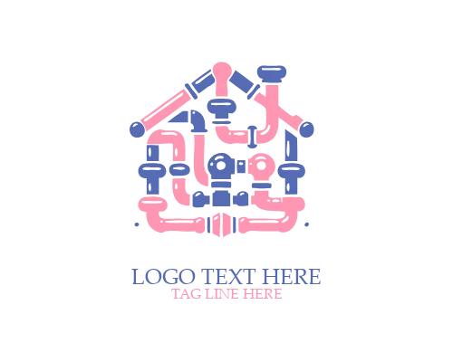 Pipe and Wrench Plumbing Logo