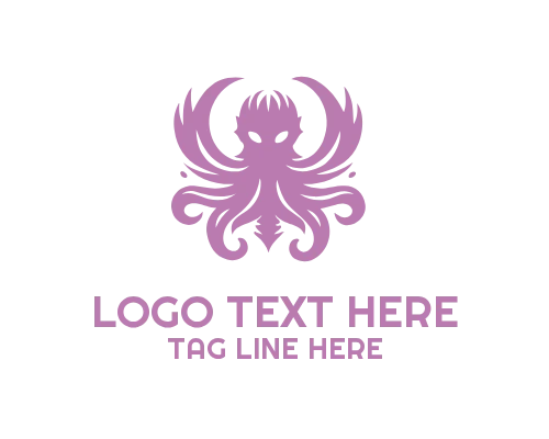 Pirate Octopus Skull Logo