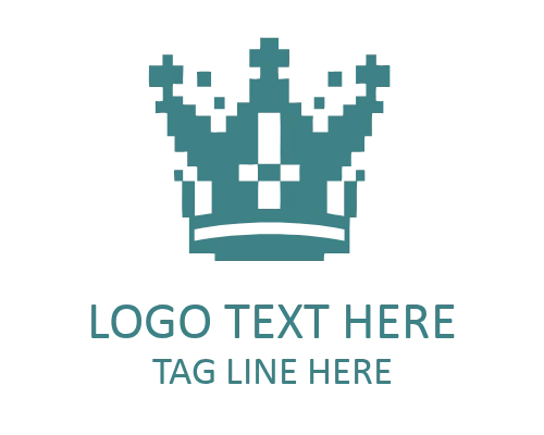 Pixel Queen Crown Logo