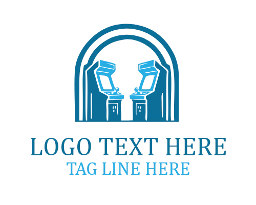 Pixel Style Arcade Gaming Logo