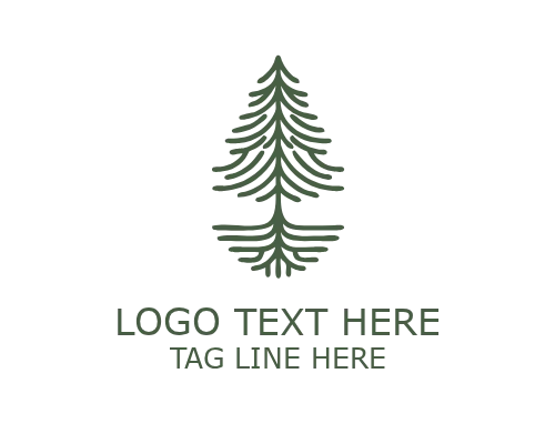 Plant Tree Monoline Logo for Organic and Natural Branding