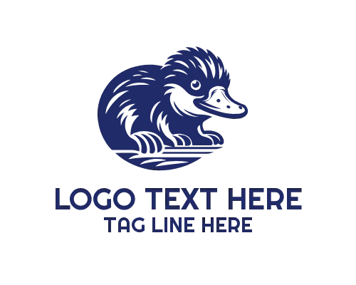 Platypus Family Illustration Logo