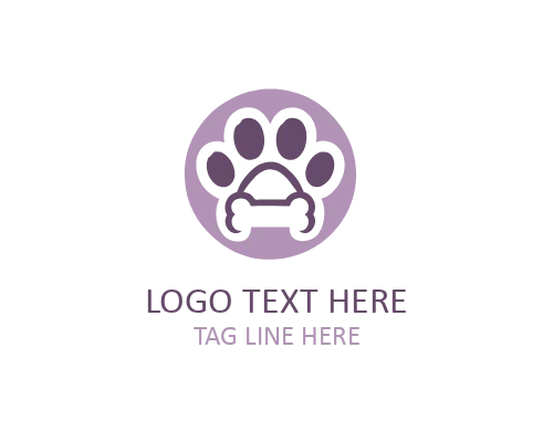 Playful Animal Paw Logo for Fun and Friendly Pet Businesses