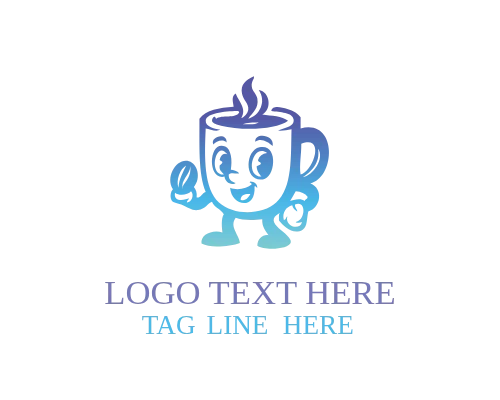 Playful Coffee Mascot Logo Description: