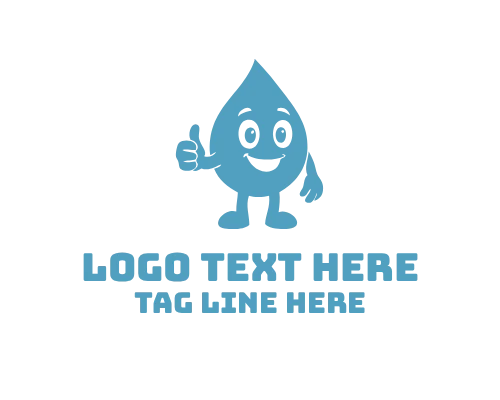 Playful Drop Mascot Logo