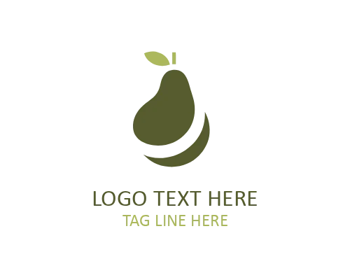 Playful Flat Pear Logo for Fun Branding and Youthful Identity