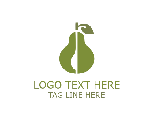 Playful Flat Pear Logo